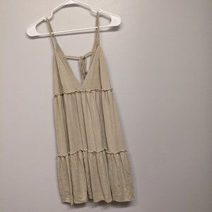 Forever 21 Sage Green Flounce Dress - Size Medium